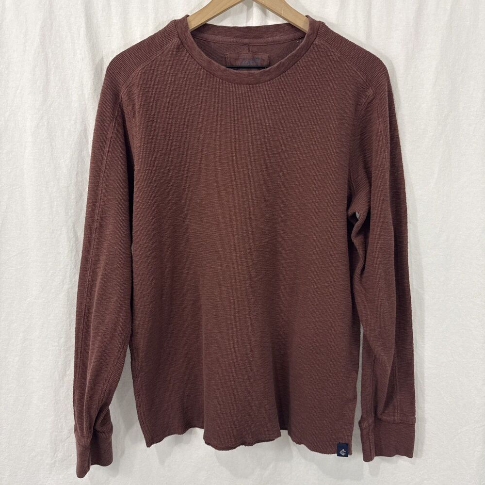 Grayers Burgundy Red Waffle Thermal Long Sleeve Shirt Men’s Sz L Cotton Camping